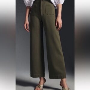 GUC Anthropologie Maeve Colette Cropped Wide Leg Pants- Ponte
